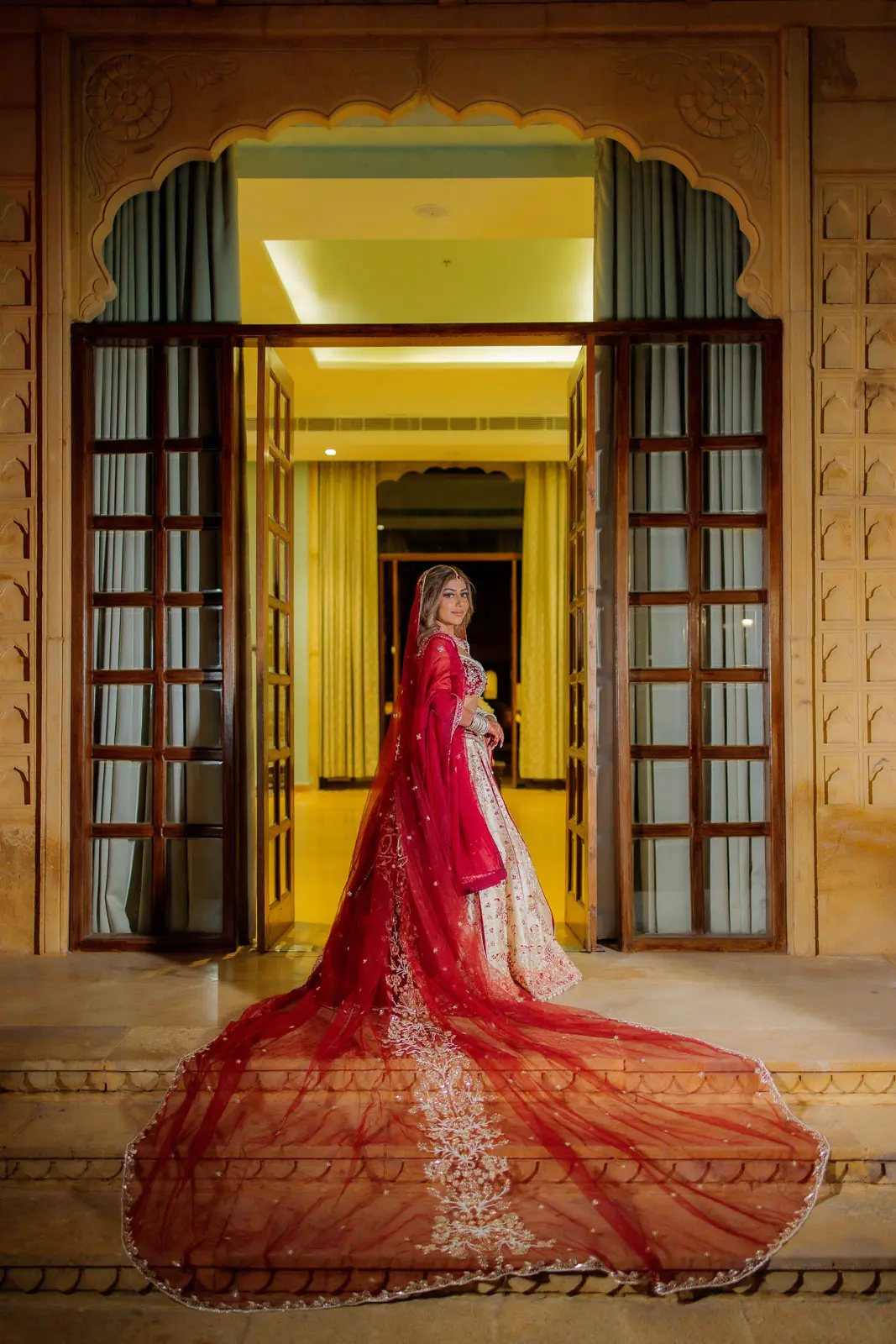 A Bride Surrounded by Golden Palace Light
