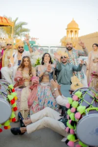 A Burst of Color at the Wedding Celebration