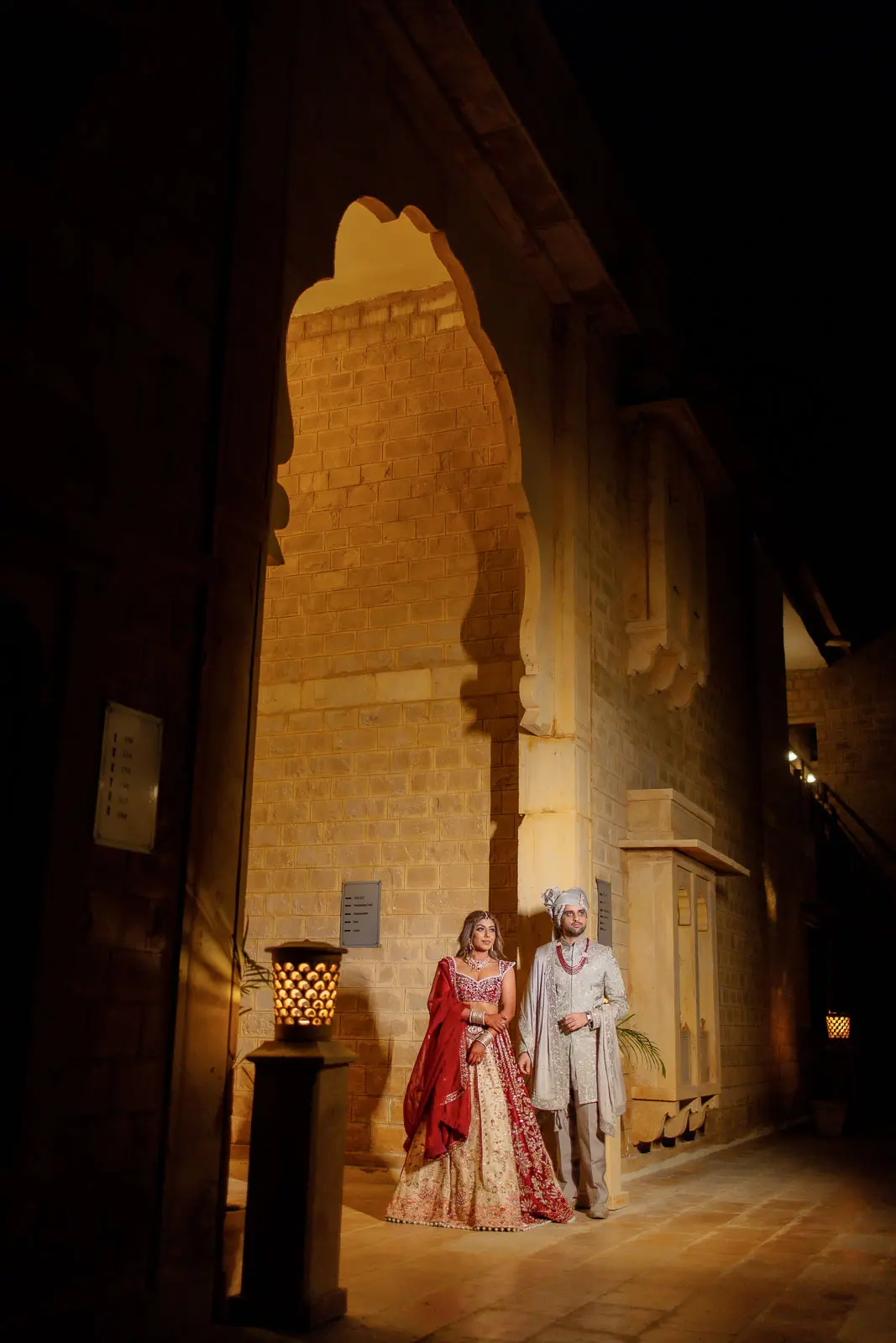 A Cinematic Wedding Moment After Dark
