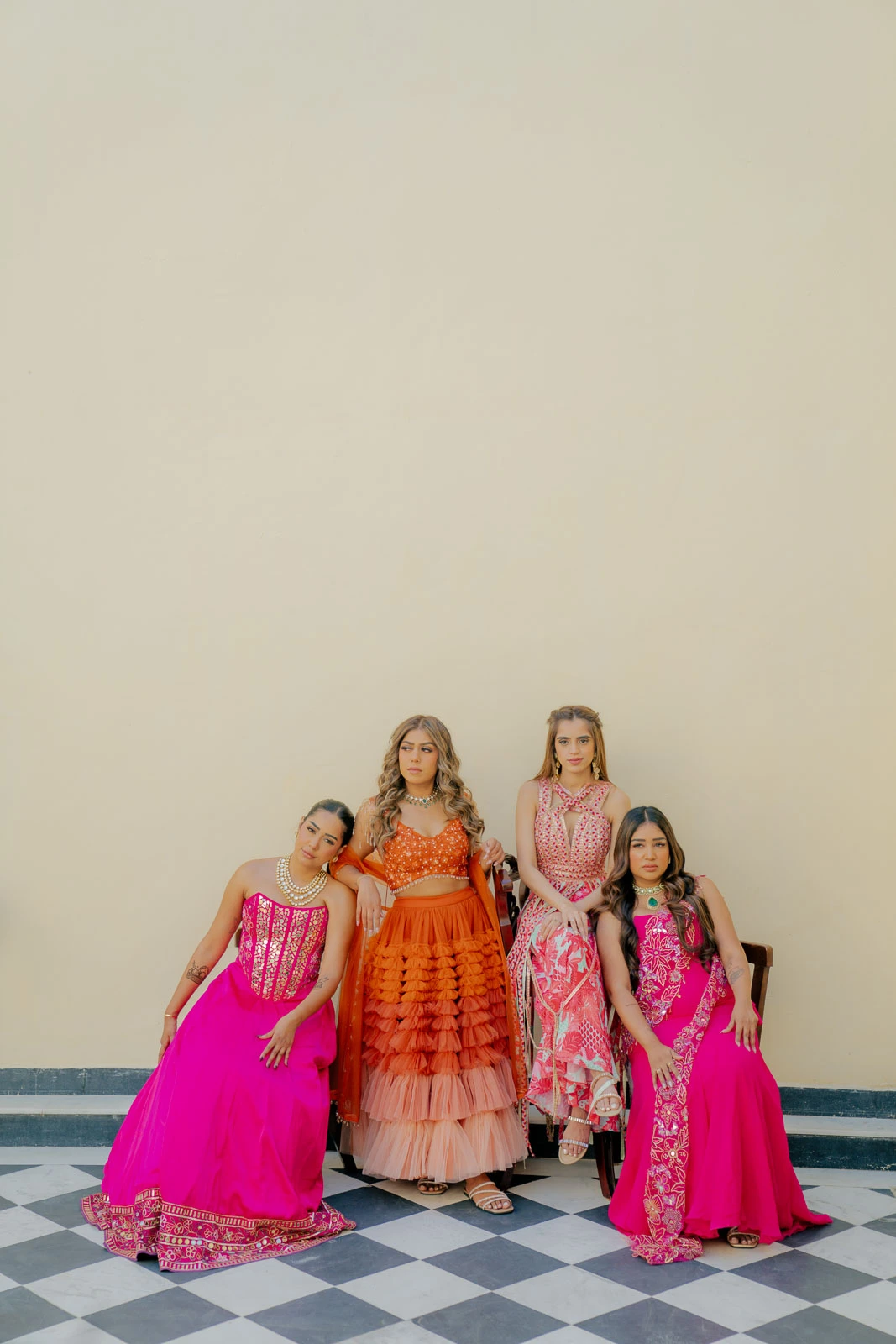 A Colorful Portrait of the Bride & Her Girls
