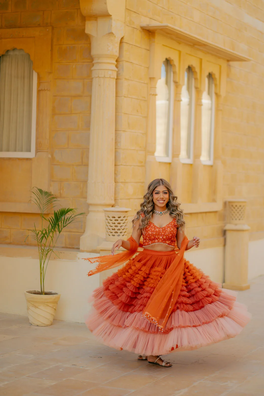 A Radiant Bride in Traditional Rajasthani Style