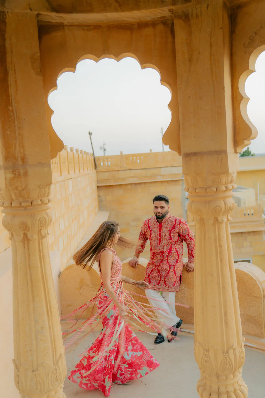A Romantic Bridal Moment at the Palace