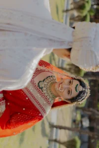 Artistic Bridal Portrait in Traditional Indian Wedding Attire