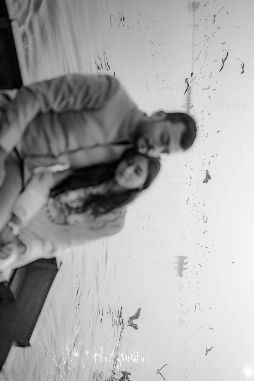 Artistic Monochrome Pre-Wedding Portrait in Delhi