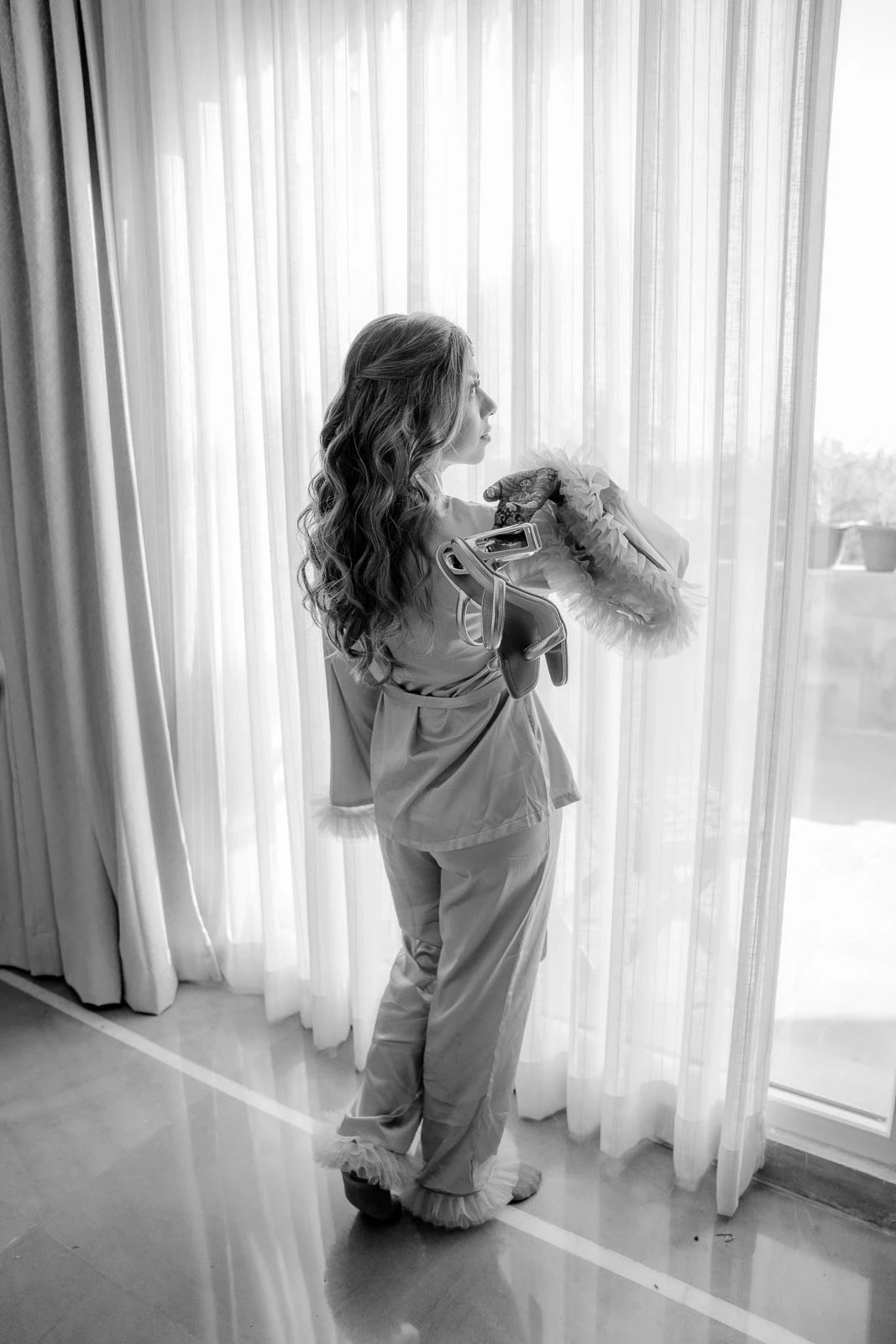 Black & White Bride Portrait