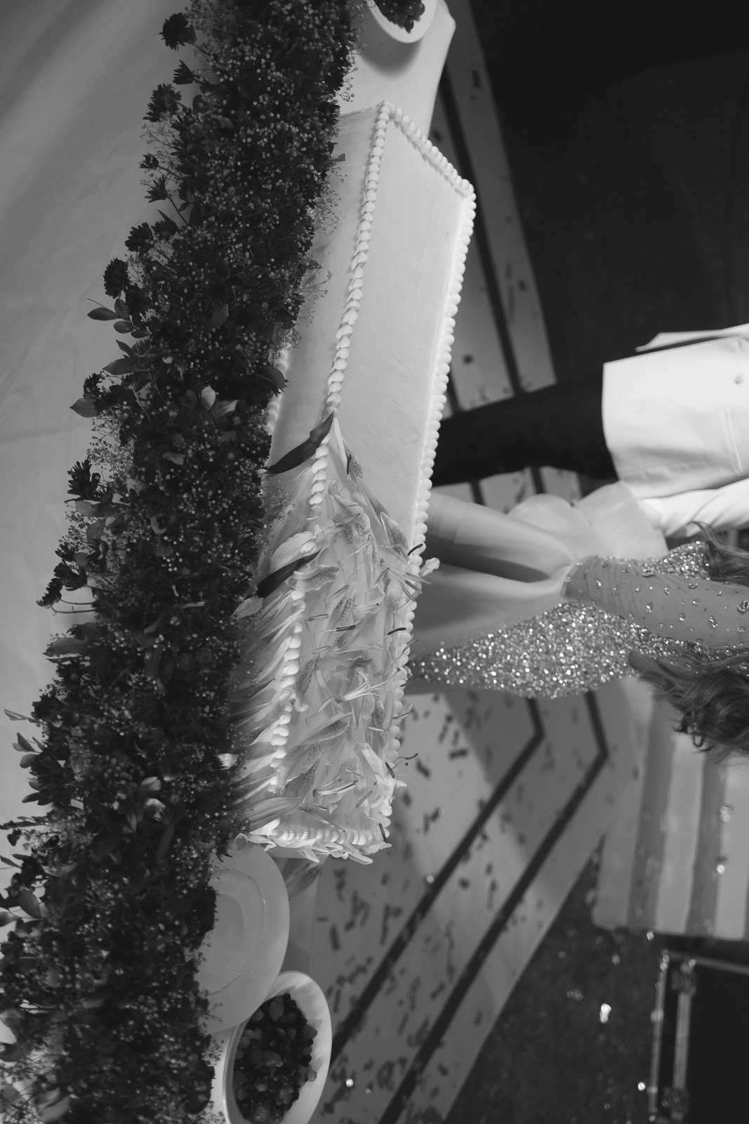 Black and White Portrait From the Wedding Celebration