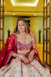 Bridal Beauty Through the Palace Doorway