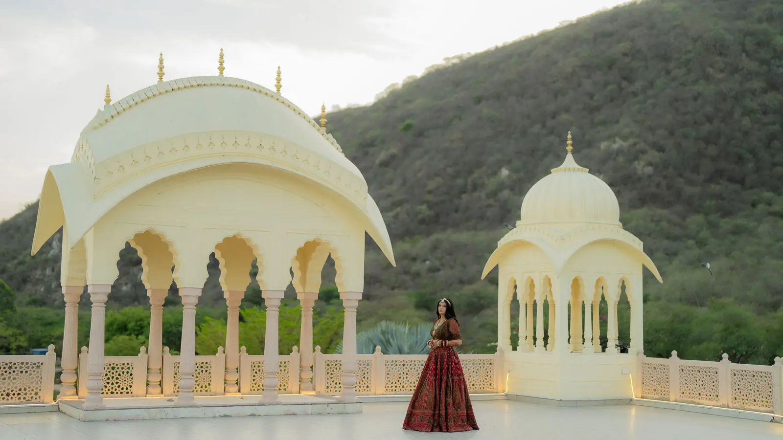 Bride & Groom at a Royal Heritage Pavilion