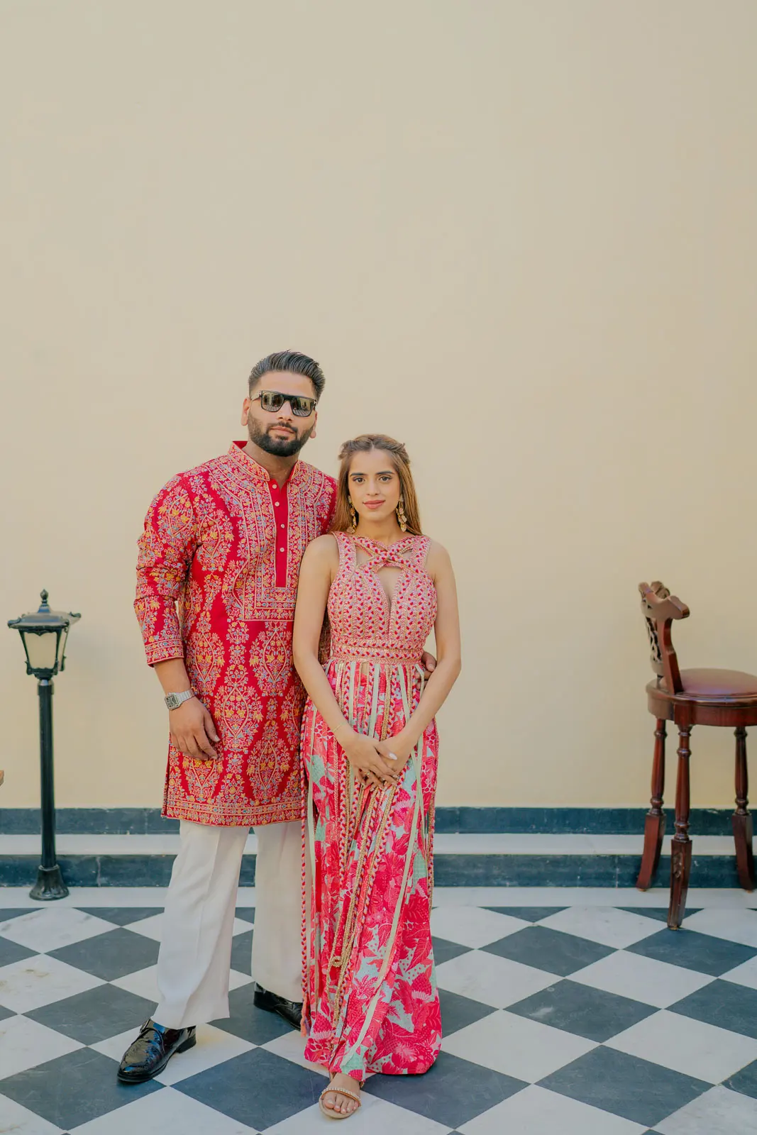 Bride & Groom in Classic Wedding Attire