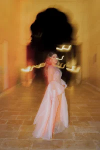 Bride Portrait in a Warmly Lit Setting