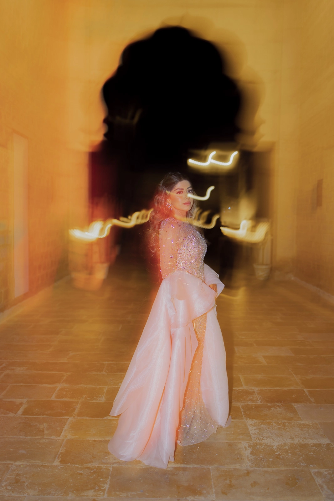 Bride Portrait in a Warmly Lit Setting