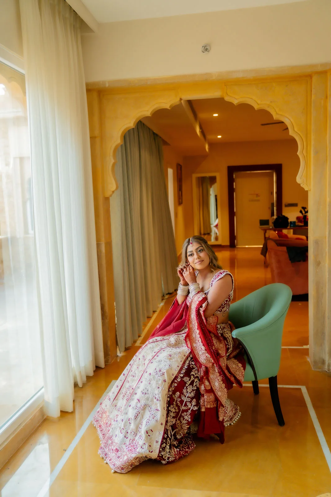 Bride Sitting for Her Portrait