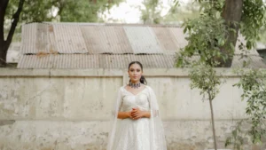 Bride Smiling at Evening Wedding