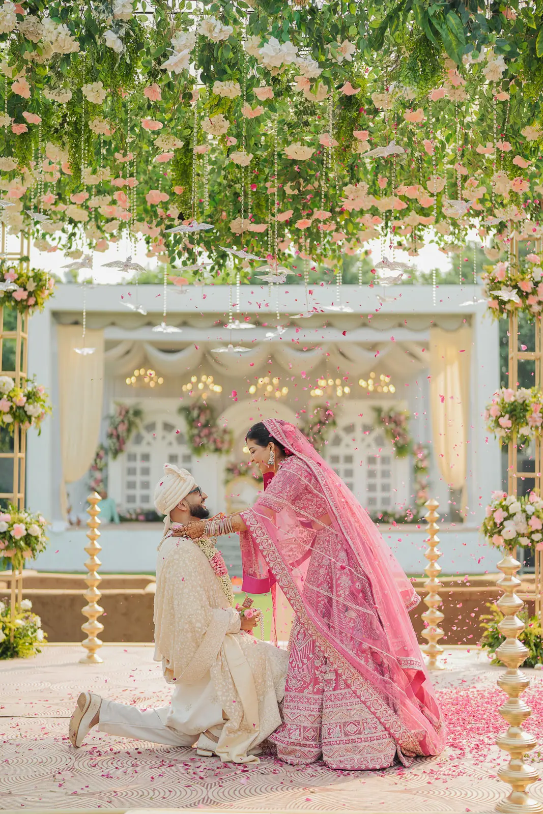 Bride Under the Floral Arch
