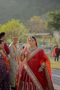 Bride With Family and Friends During Wedding Celebration