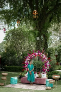 Bride and Groom Candid Portrait in Garden