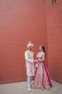 Bride and Groom Full-Length Portrait