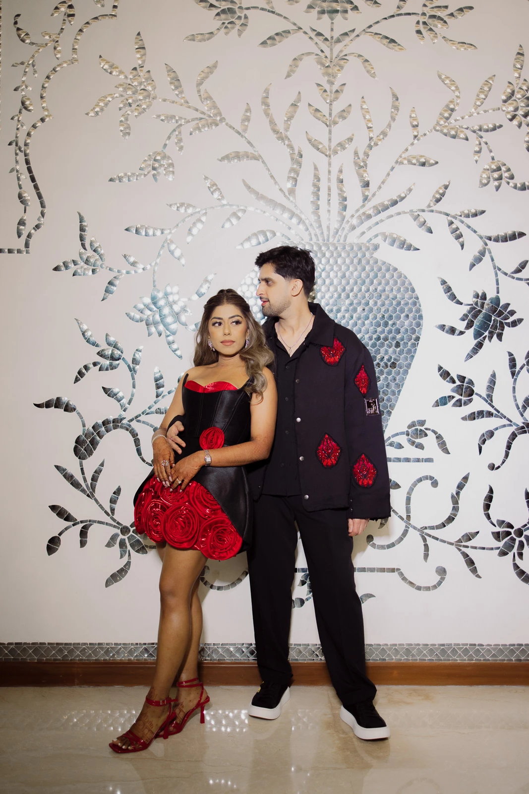 Bride and Groom Portrait in Casual Attire