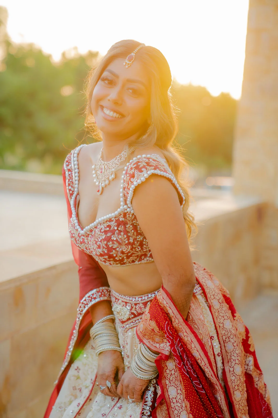 Bride in Golden Hour Light