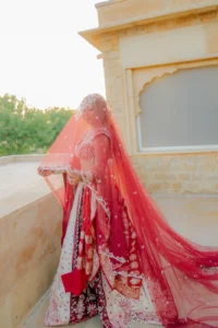 Bride in Red Lehenga