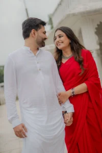 Bride in Red Traditional Outfit – Udaipur Pre Wedding Photography