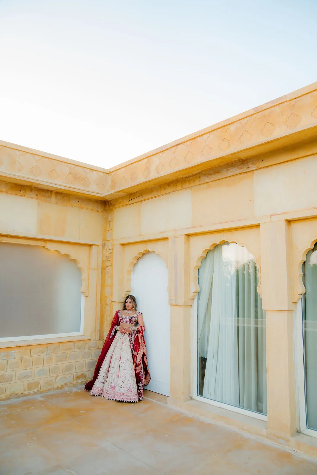 Bride in Timeless Jaisalmer Architecture