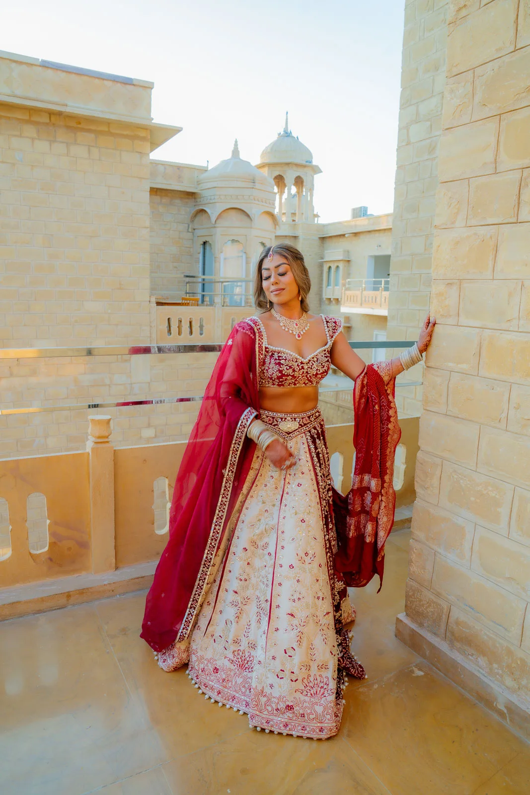 Bride in the Palace Courtyard