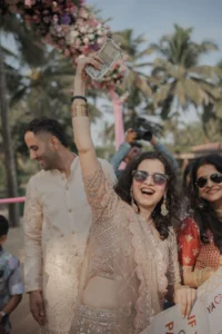 Candid Wedding Couple Celebration
