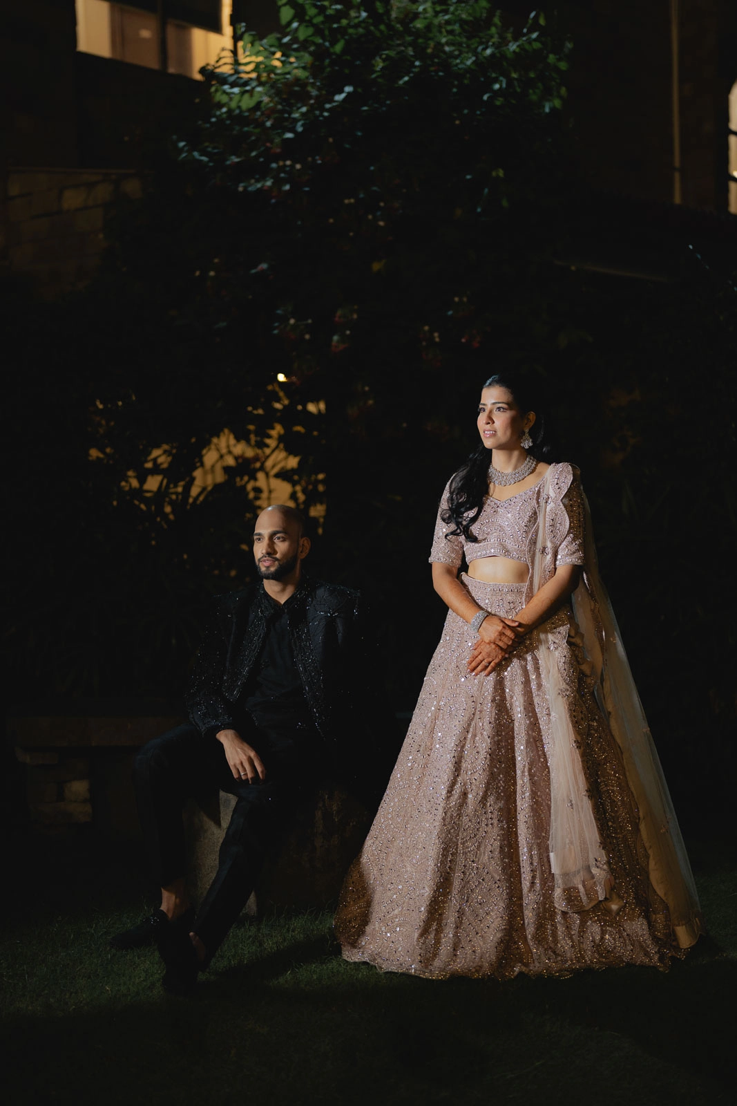 Cinematic Couple Portrait at a Rewari Wedding