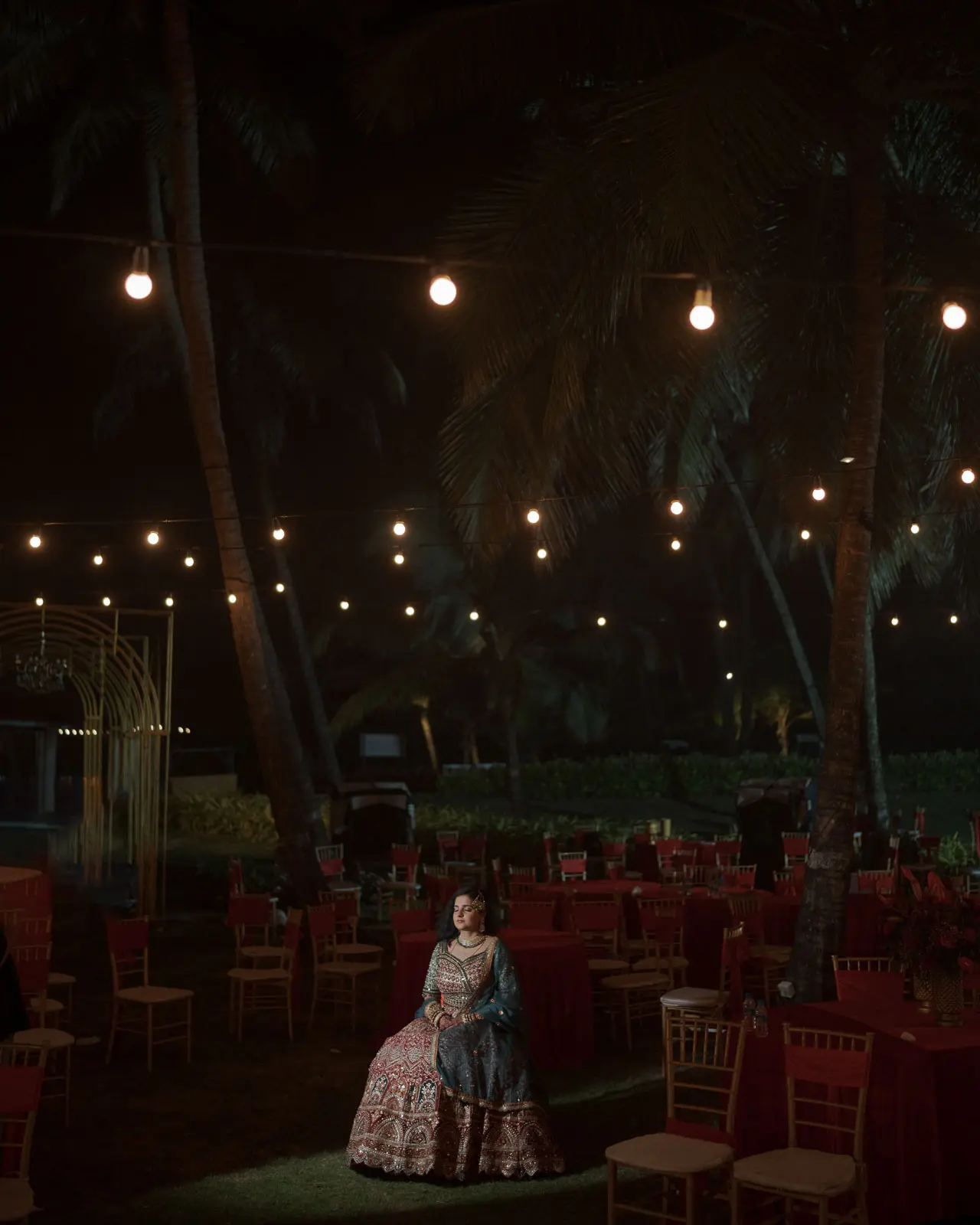 Cinematic Evening Wedding Portrait