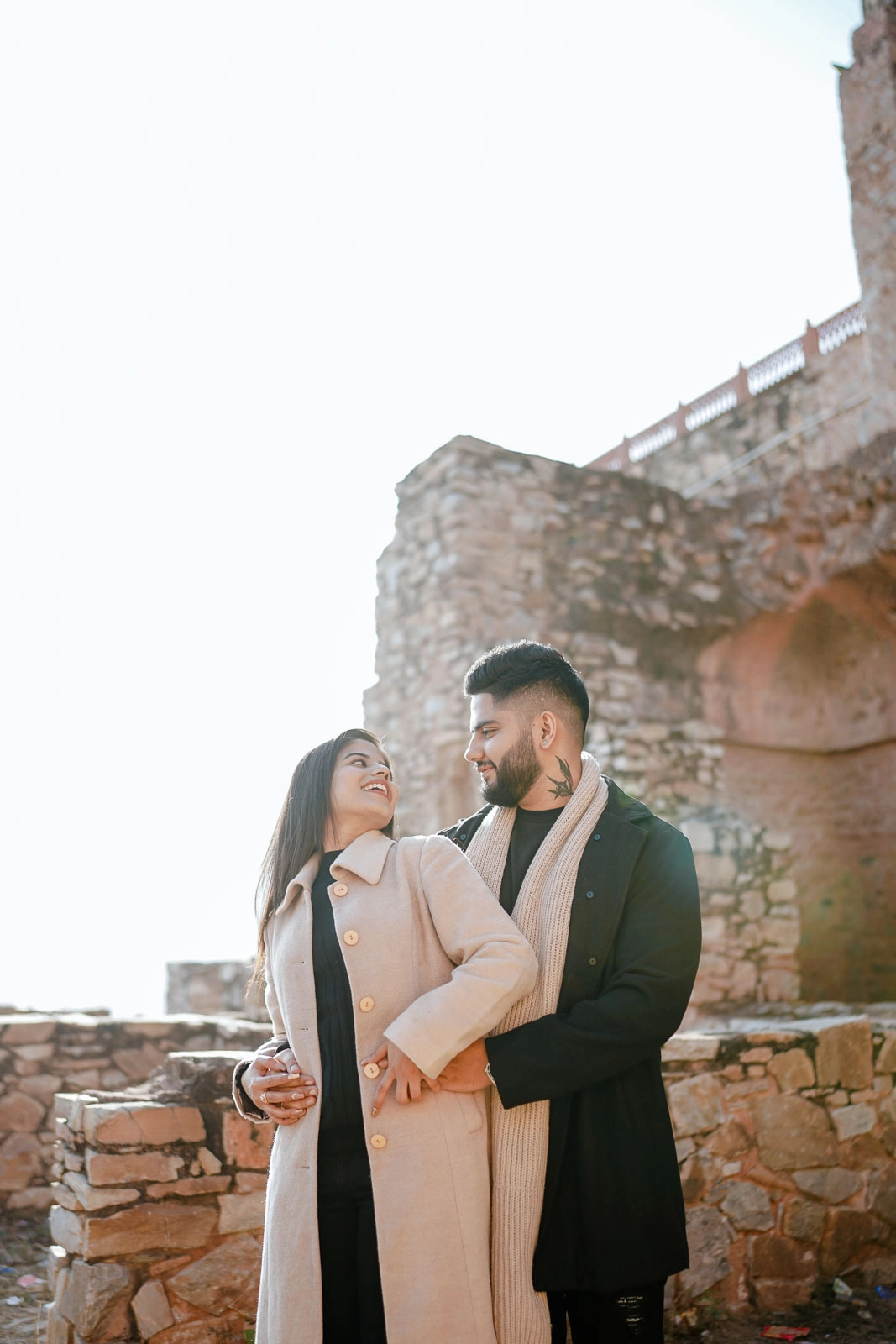 Couple Portrait in Jaipur Heritage Streets – Prewedding Shoot