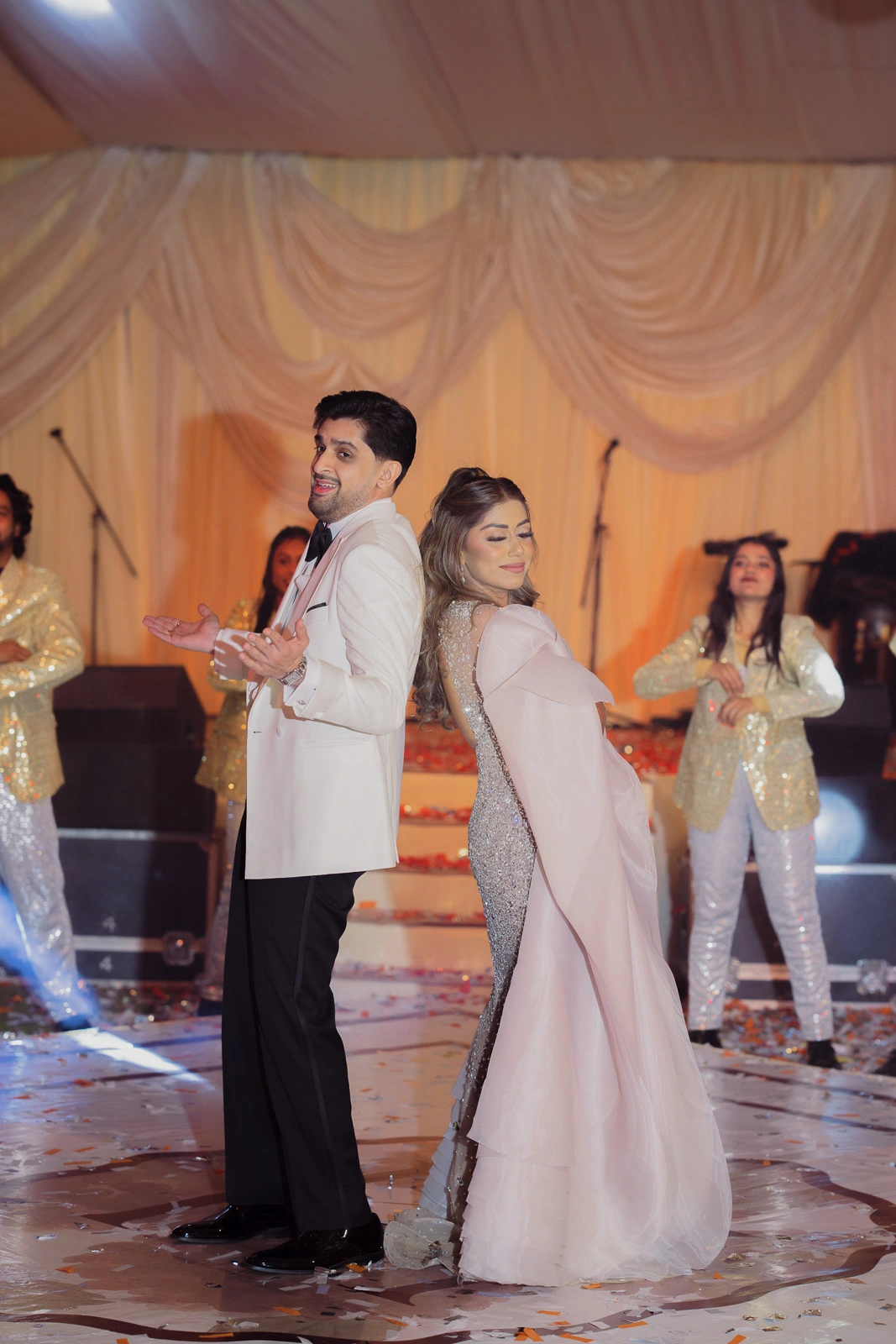 Couple Posing Together During the Celebration