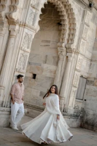 Couple at Royal Udaipur Palace Pre-Wedding Photography