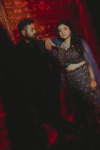 Dramatic Couple Portrait at Goa Wedding