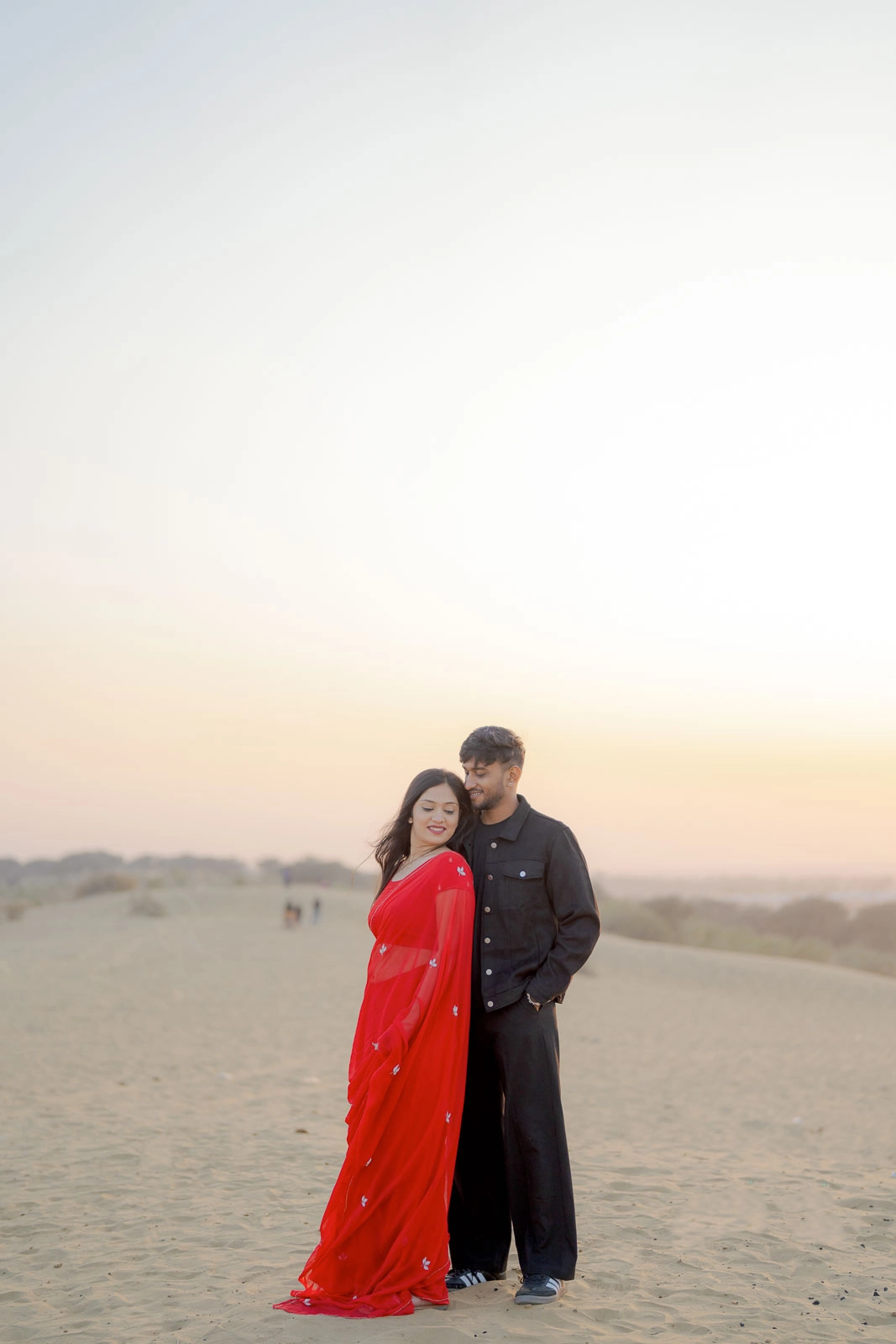 Dramatic Red Outfit Portrait from Jaisalmer