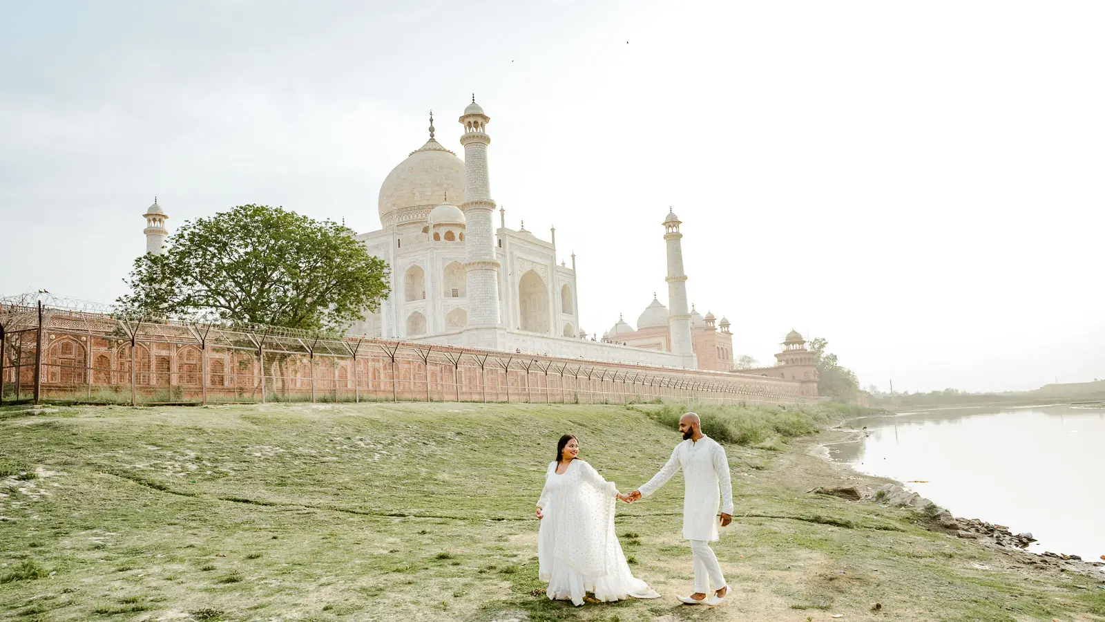 Dreamy Couple Portrait at an Agra Heritage Location