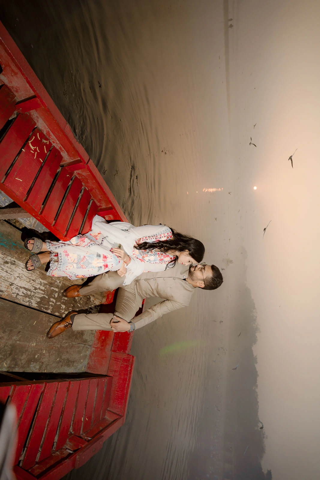 Dreamy Couple Silhouette at a Delhi Heritage Venue