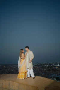 Dreamy Couple Silhouette in Golden Jaisalmer