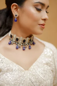 Elegant Bridal Jewellery Close-Up Portrait