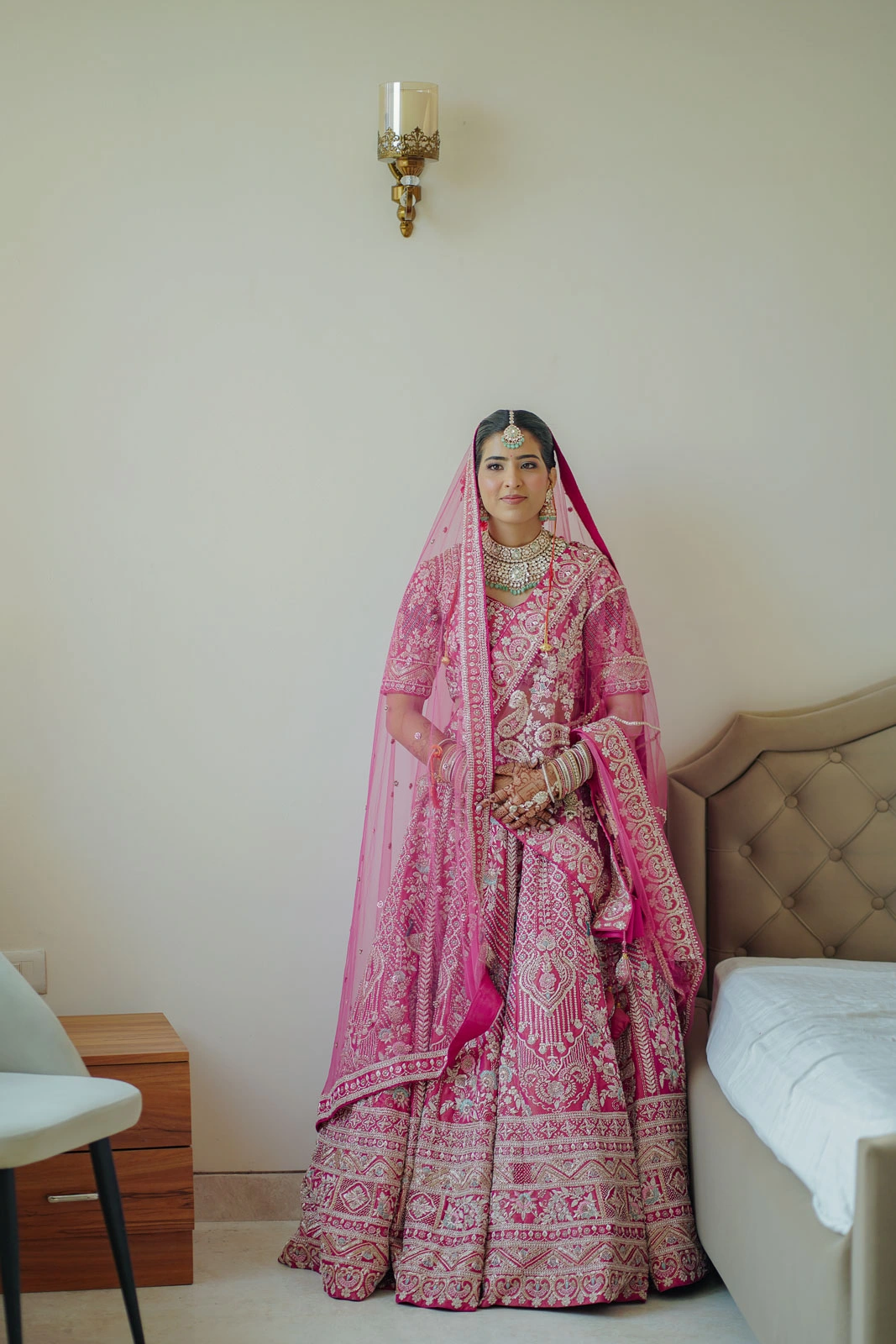 Elegant Bridal Portrait at Home