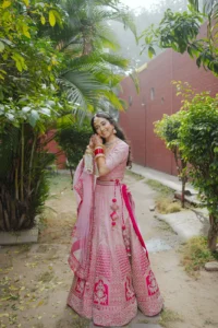 Elegant Bride Portrait in Garden Setting