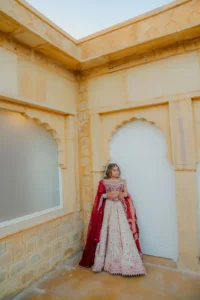 Elegant Bride Under a Golden Arch