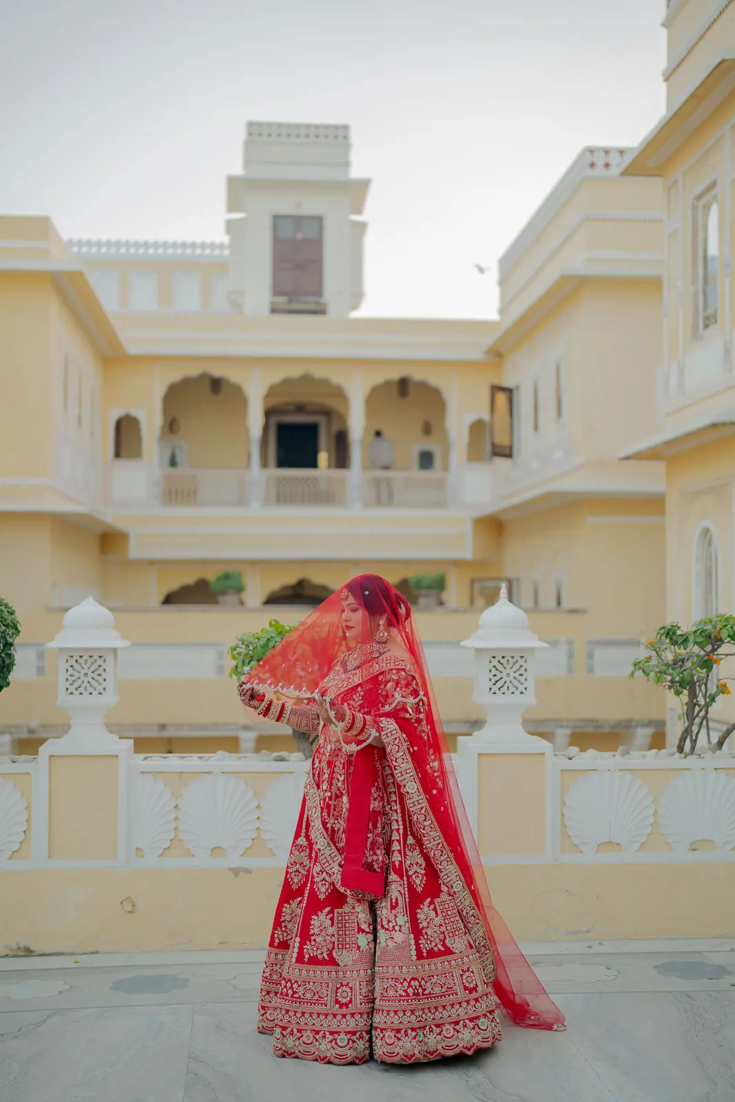 Elegant Bride at Jaipur Palace