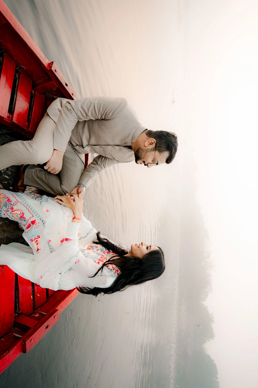Elegant Couple Close-Up for a Delhi Pre-Wedding