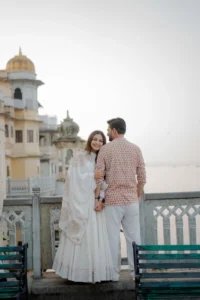 Elegant Couple Portrait in Udaipur – Pre Wedding Photography