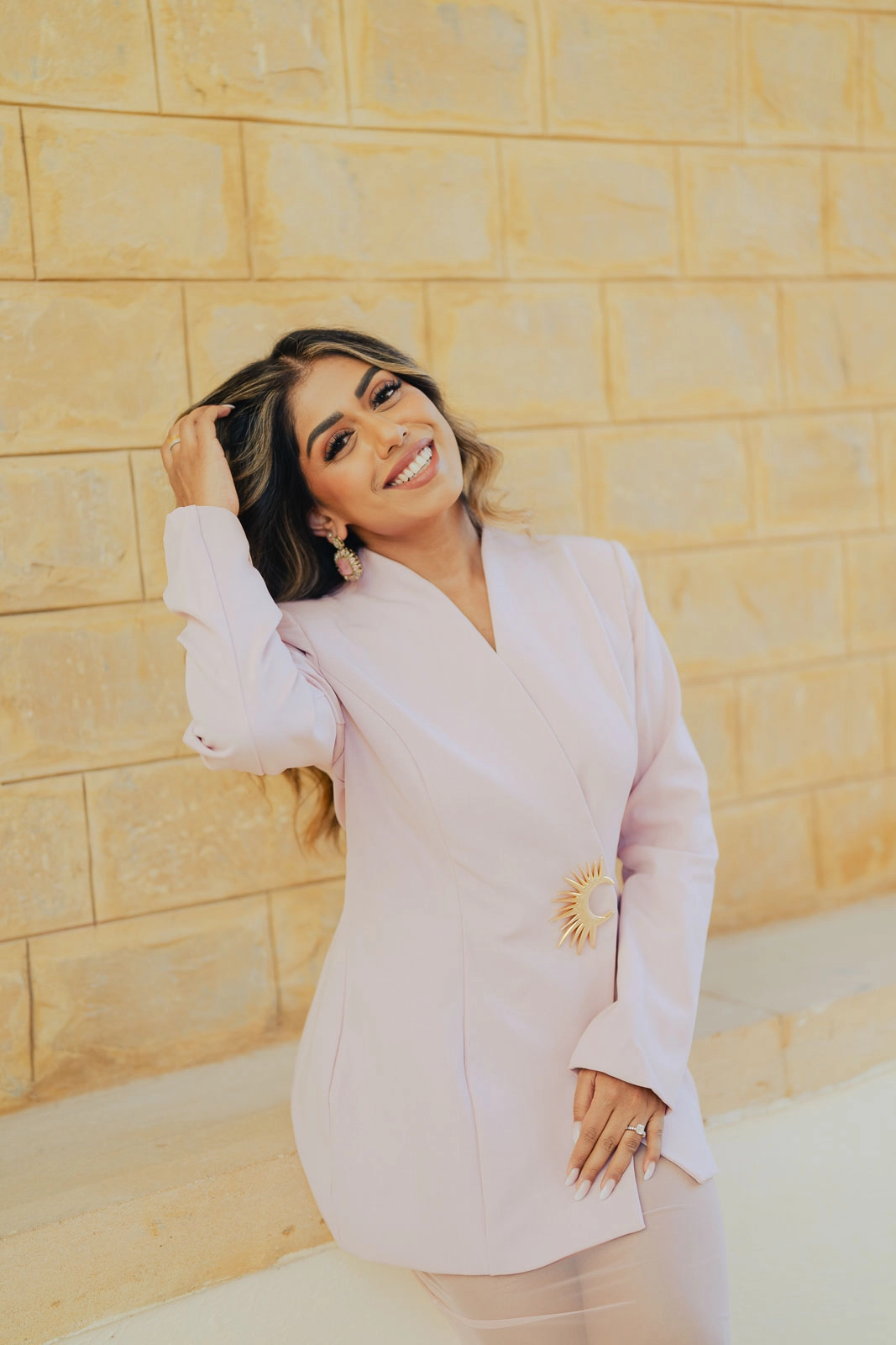 Elegant Fashion Portrait Against Jaisalmer Heritage