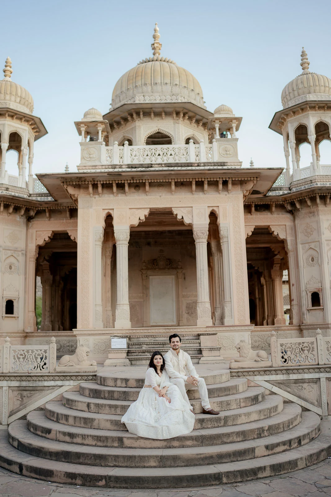 Elegant Jaipur Palace Prewedding Couple Portrait