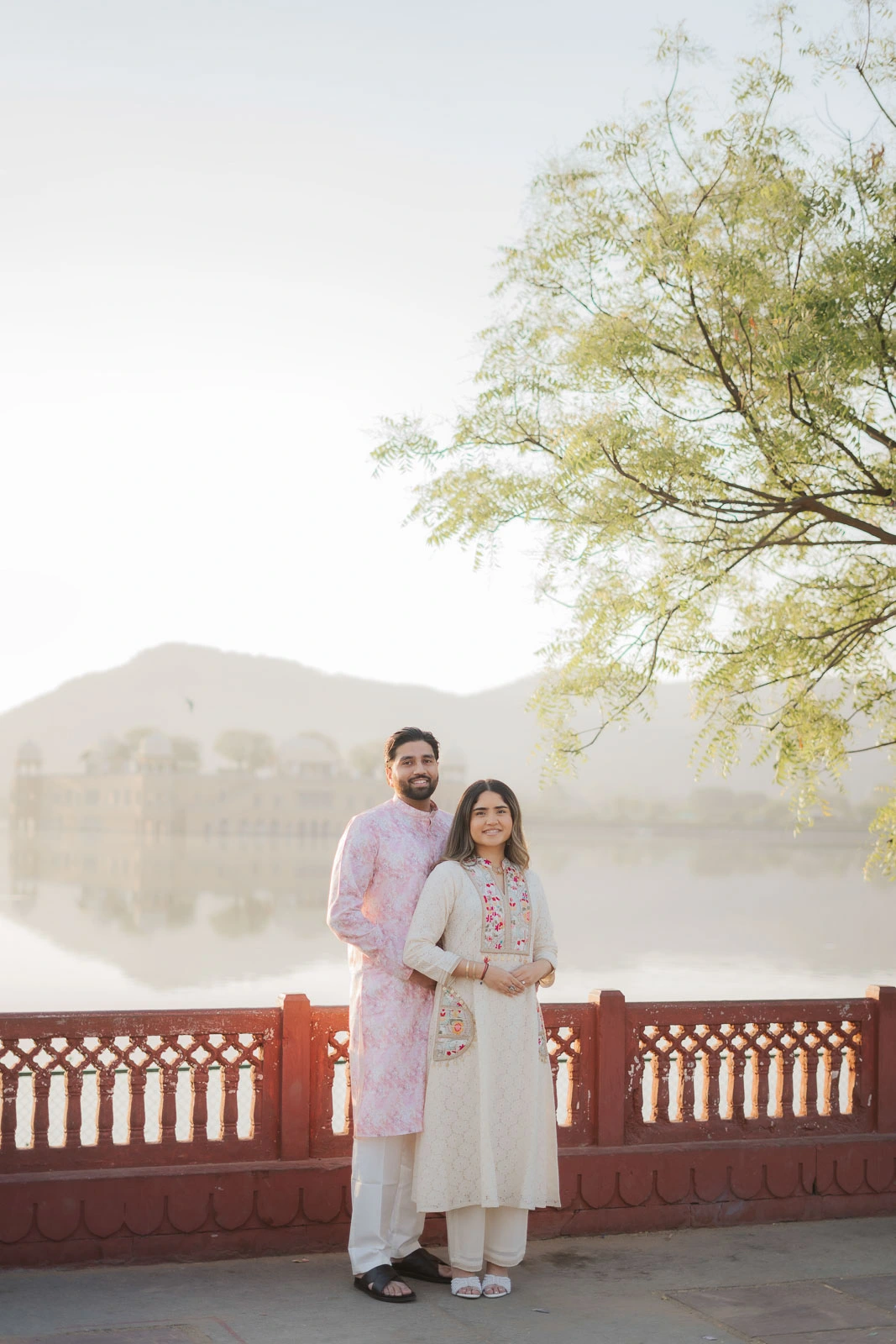 Elegant Outdoor Prewedding Couple Portrait in Jaipur