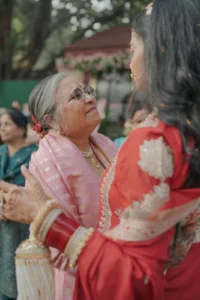 Emotional Bride and Groom Wedding Moment