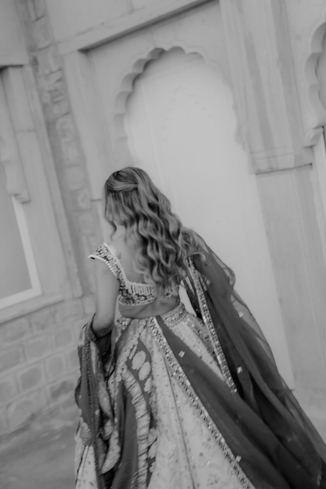 Fine Art Black and White Bridal Portrait
